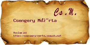 Csengery Márta névjegykártya