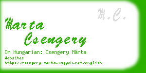 marta csengery business card